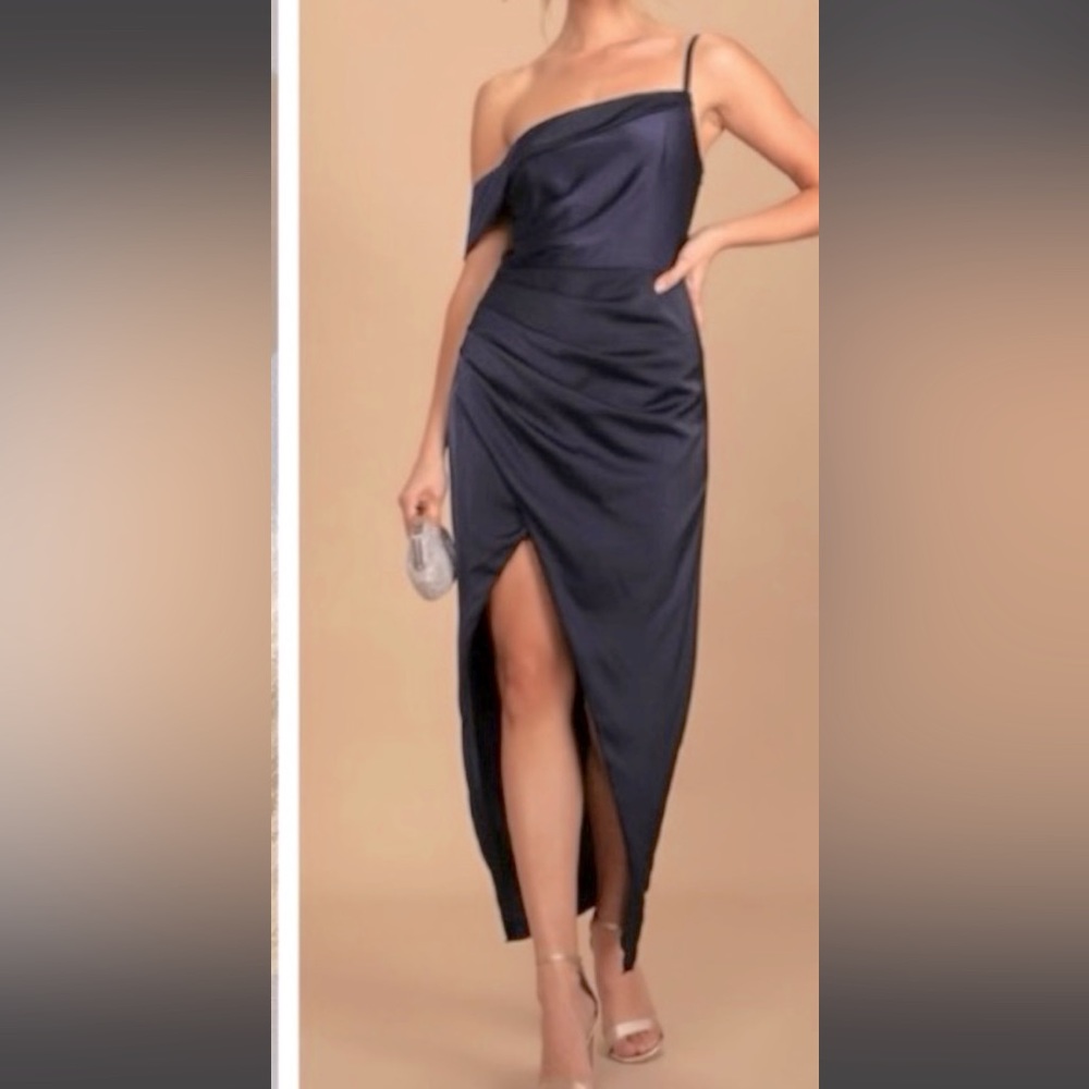 Navy Lulu’s midi dress
